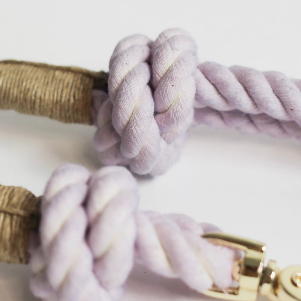 Freihändige Hundeleine aus Seil Lavendelfelder