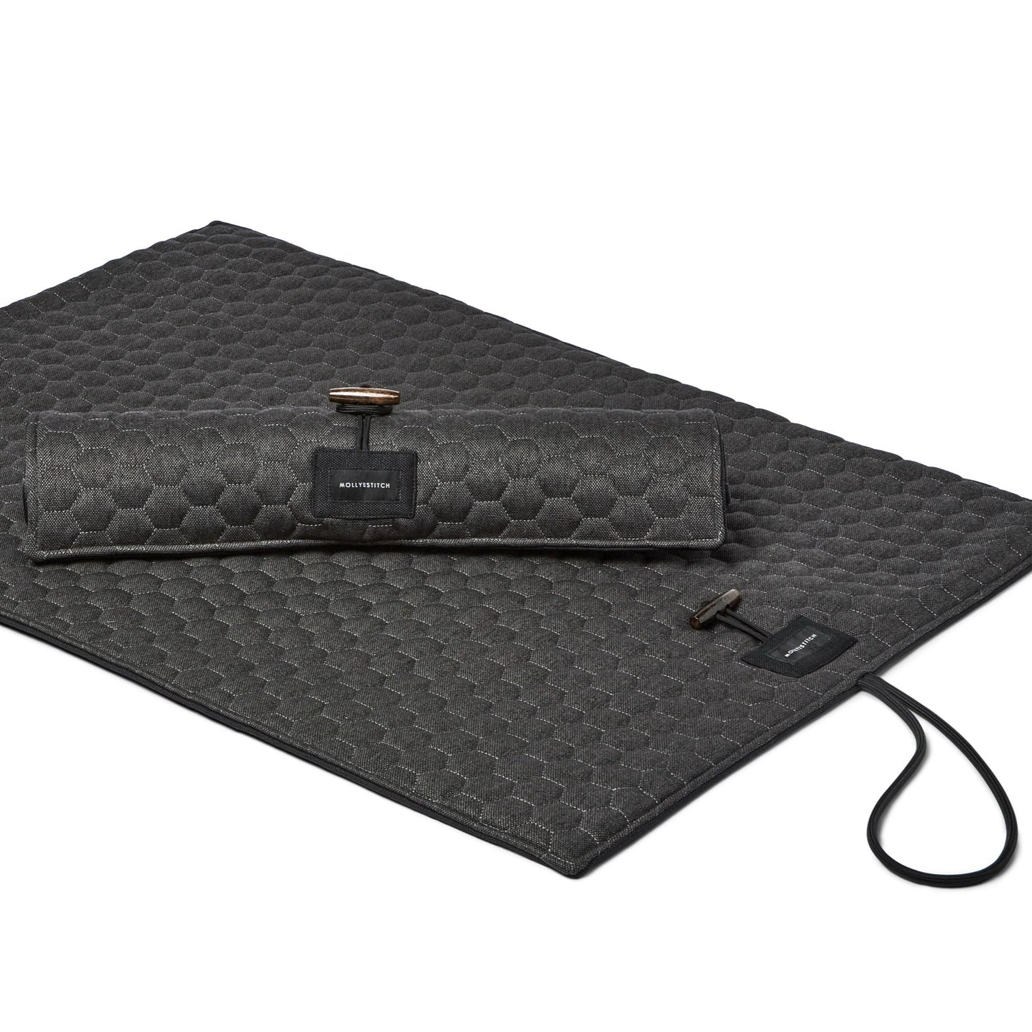 Honeycomb dog travel mat Black
