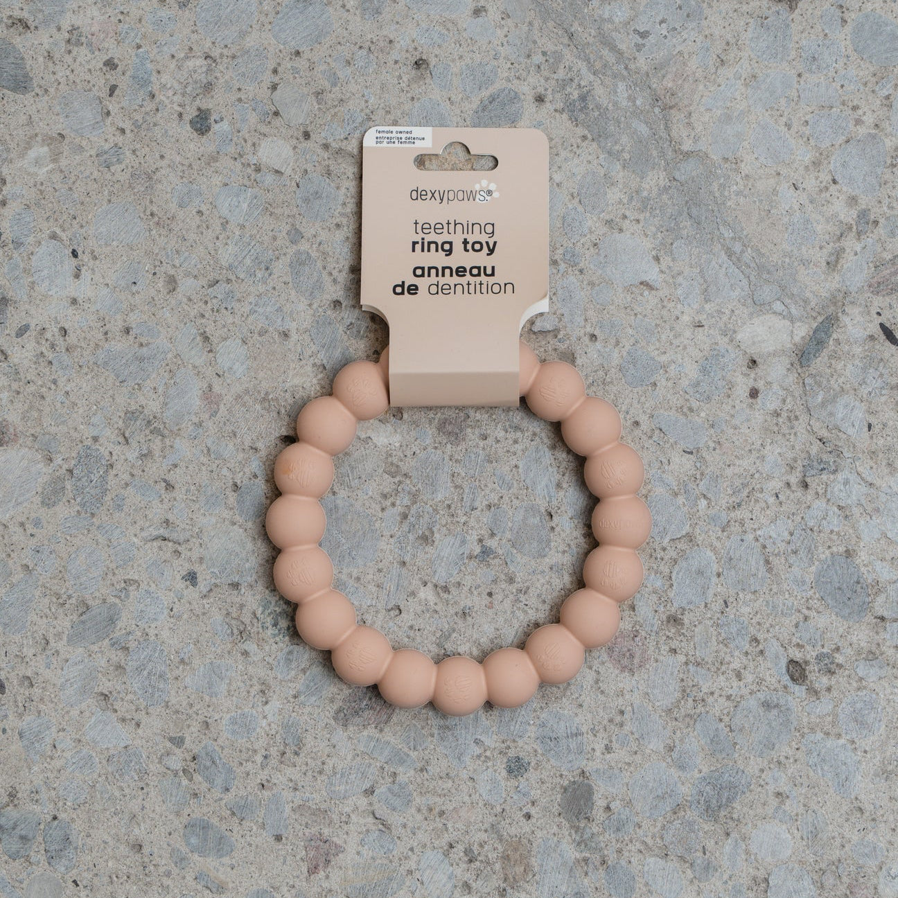 Aggressive Teething Ring Blush Pink