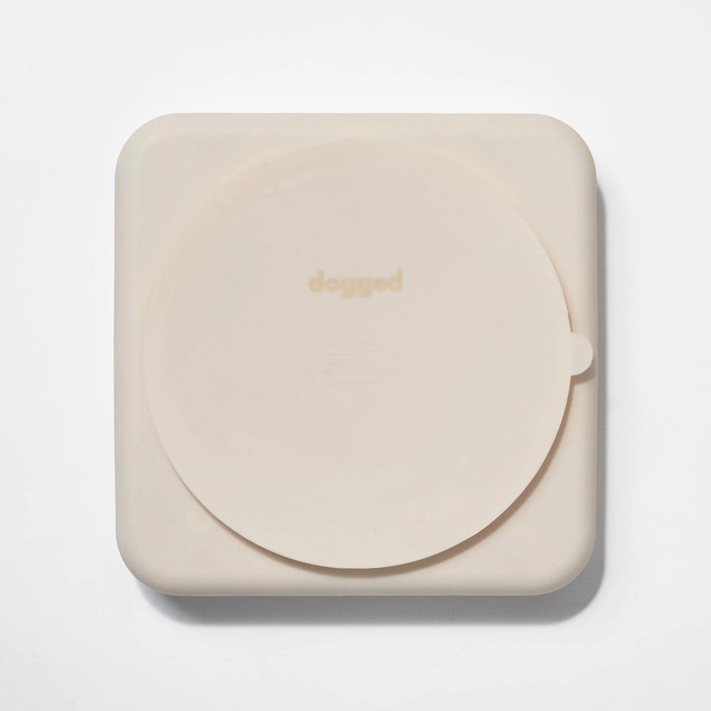 chevron slow feeder bowl - buttercream