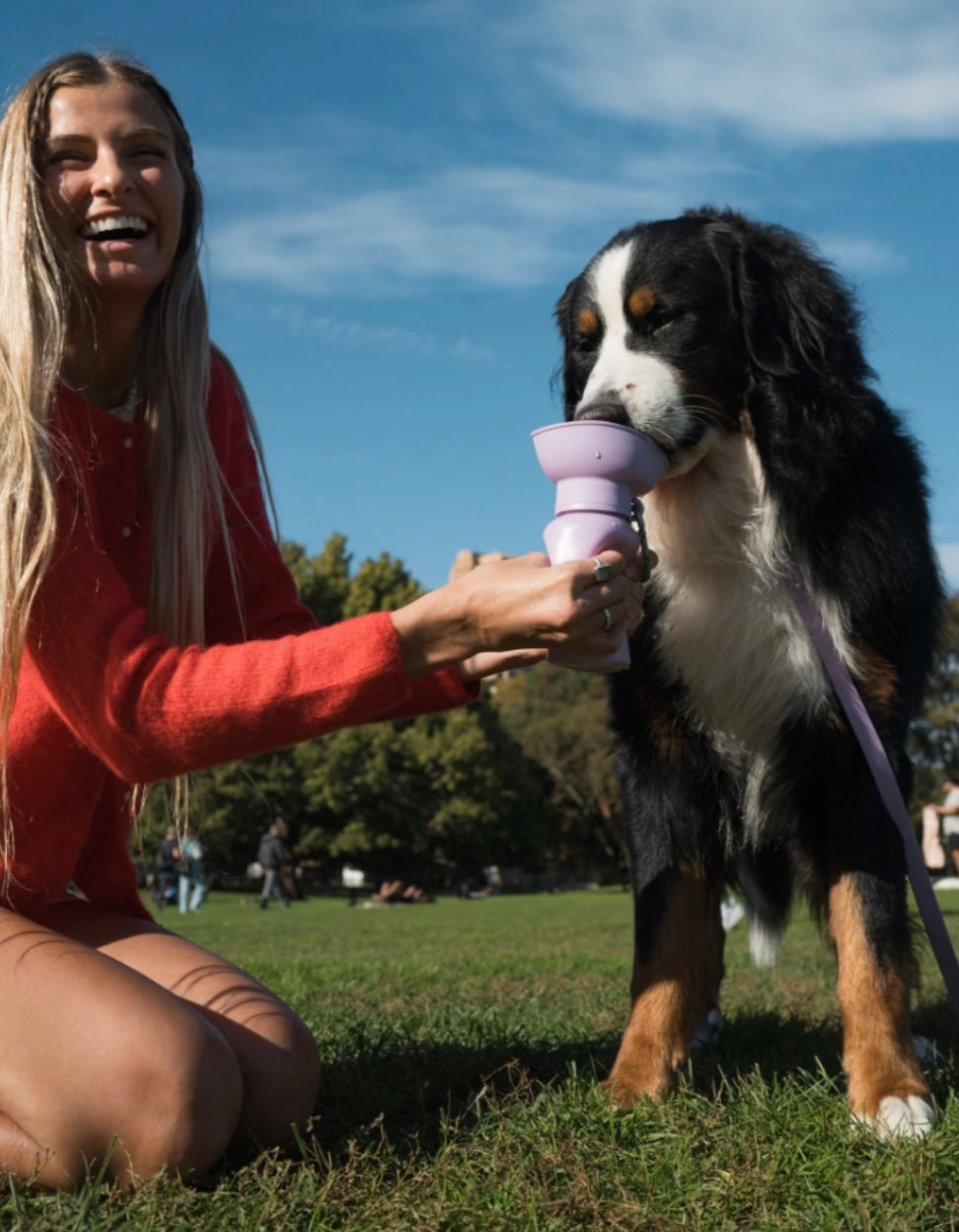 Flip travel bottle purple