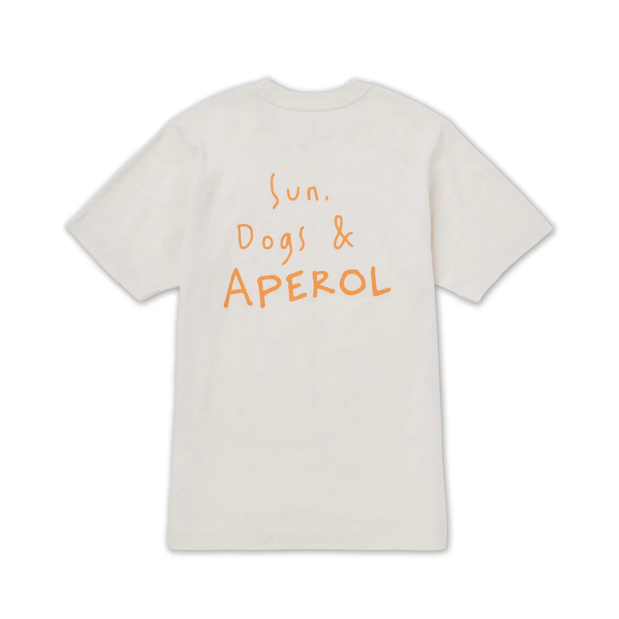 Natural Cotton T-Shirt "Sun, Dogs & APEROL"
