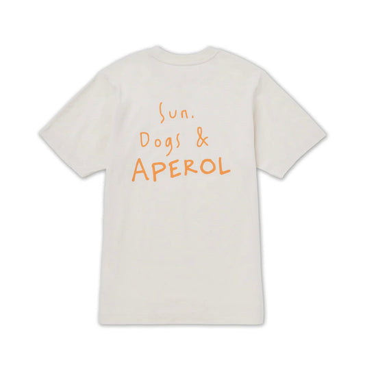 Natural Cotton T-Shirt "Sun, Dogs & APEROL"