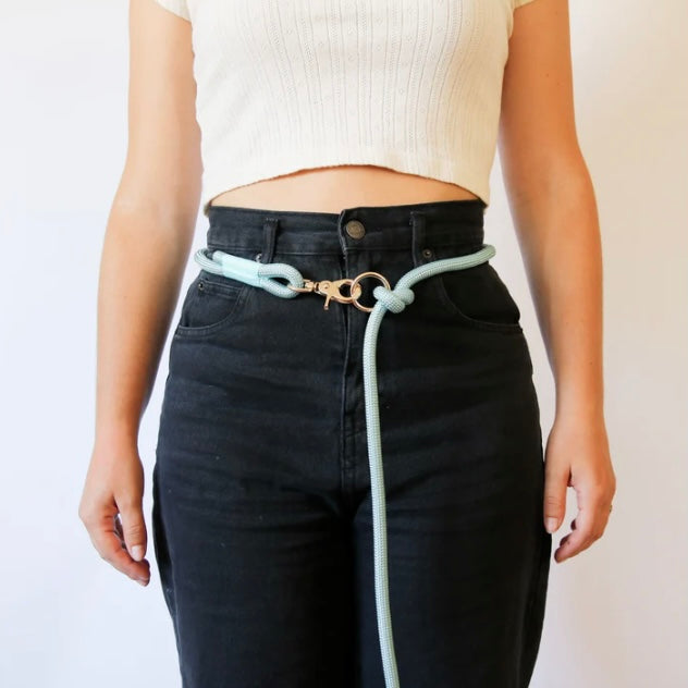 Freihändige geflochtene Leine Aqua