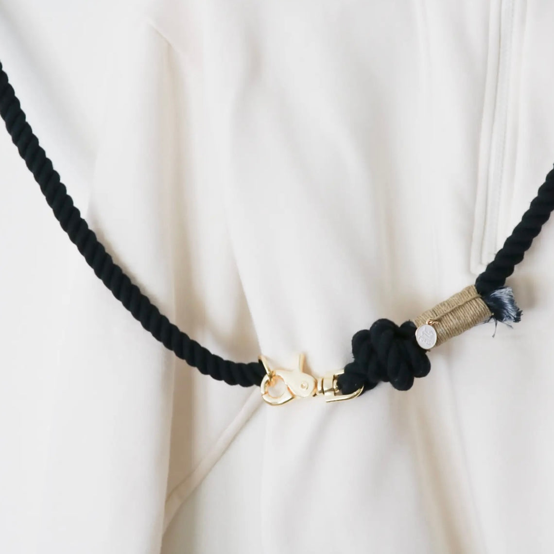 Hands Free Hundeleine aus Seil mitternachtsschwarz