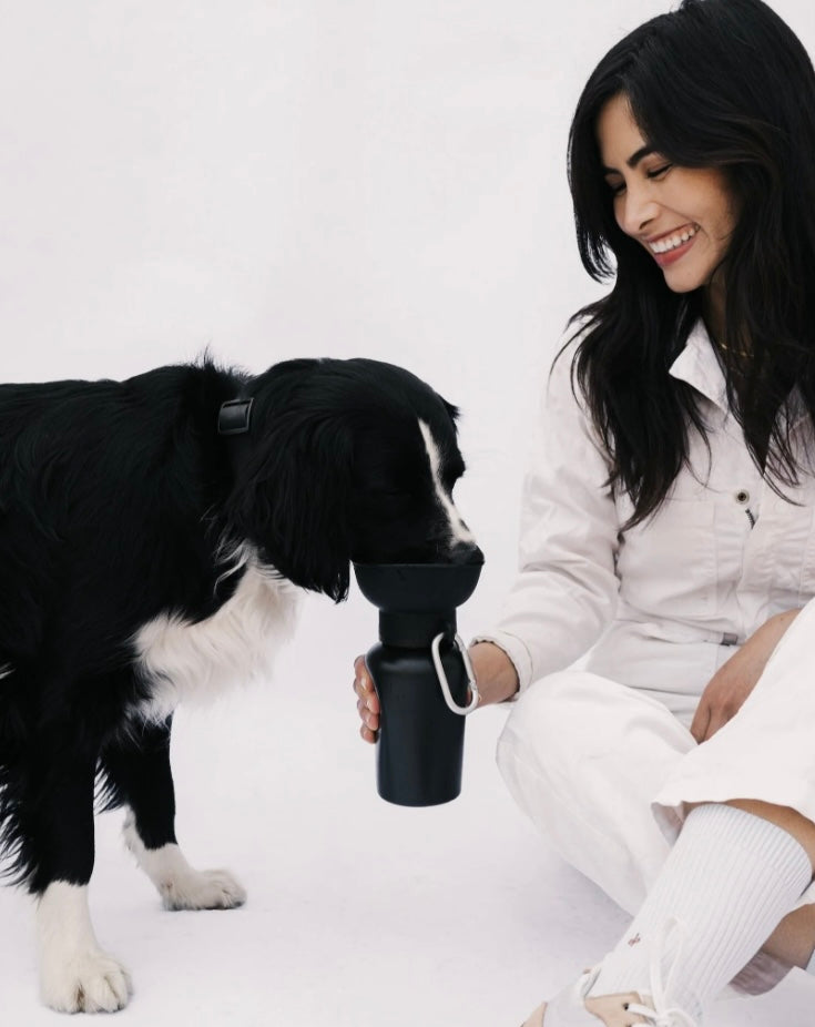 Flip travel bottle black