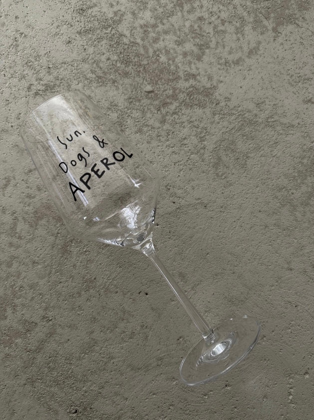 "Sun, Dogs & APEROL" Glass