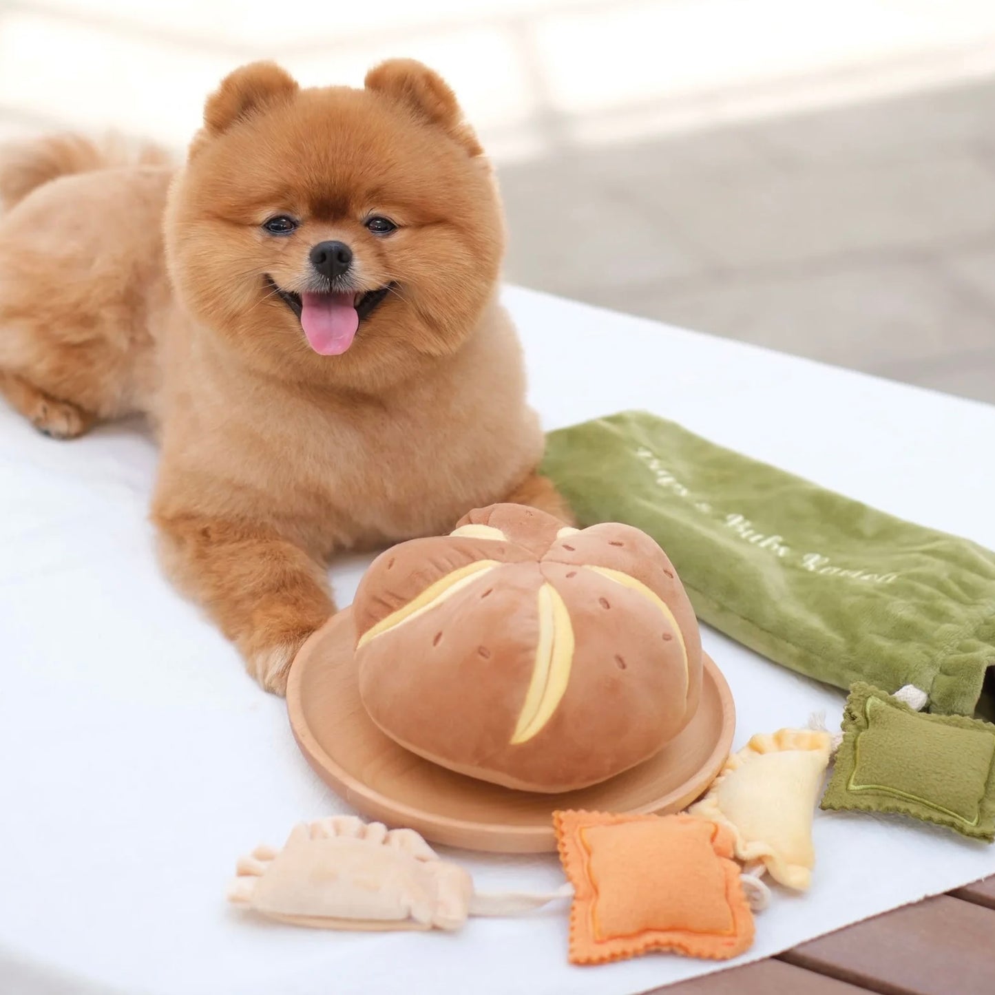 Cheesy Bread Nosework Toy