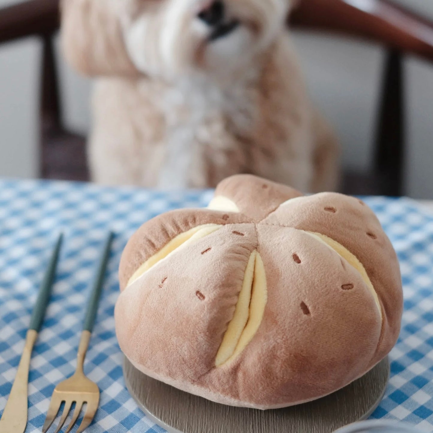 Cheesy Bread Nosework Toy