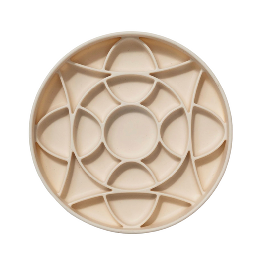 circulo slow feeder bowl - buttercream