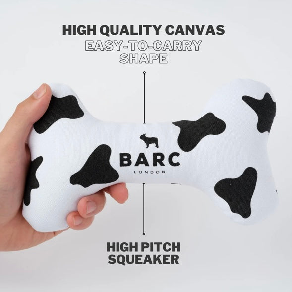 Cow Squeaky Dog Bone Toy
