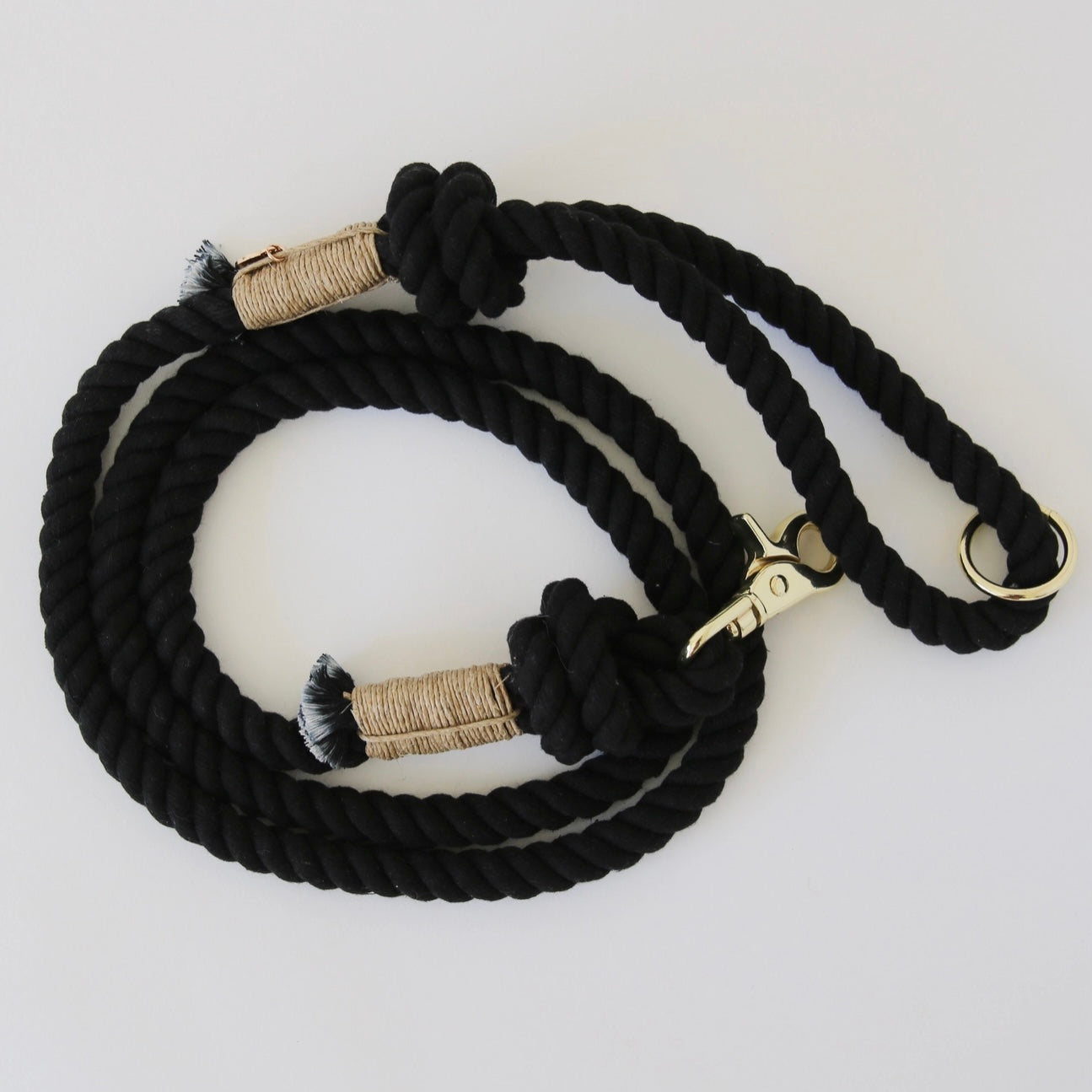 Hands Free Hundeleine aus Seil mitternachtsschwarz