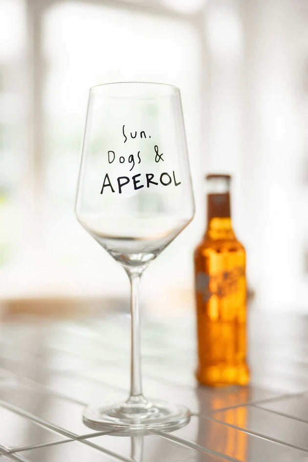 "Sun, Dogs & APEROL" Glass