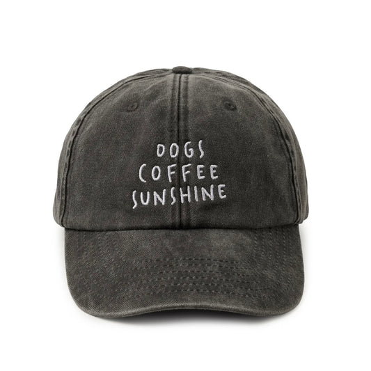 Cap Dogs Coffee Sunshine vintage black
