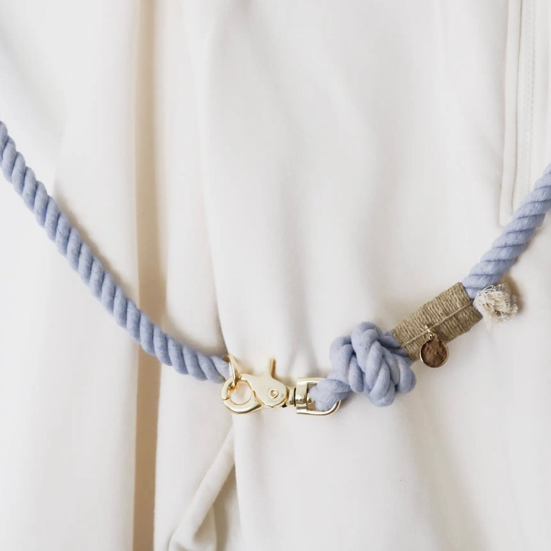 Hands Free Hundeleine aus Seil, Herbstblau