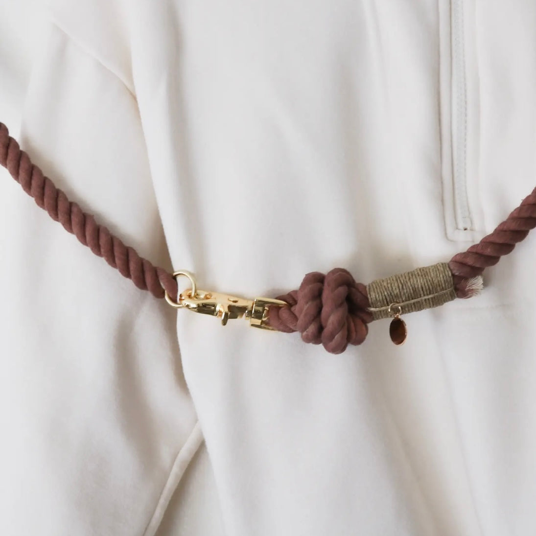 Freihändige Hundeleine aus Seil, Café con leche