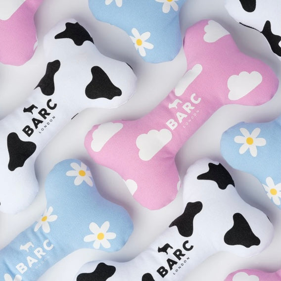 Cow Squeaky Dog Bone Toy