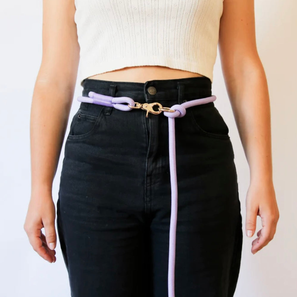 Geflochtene Freisprechleine Lavendel