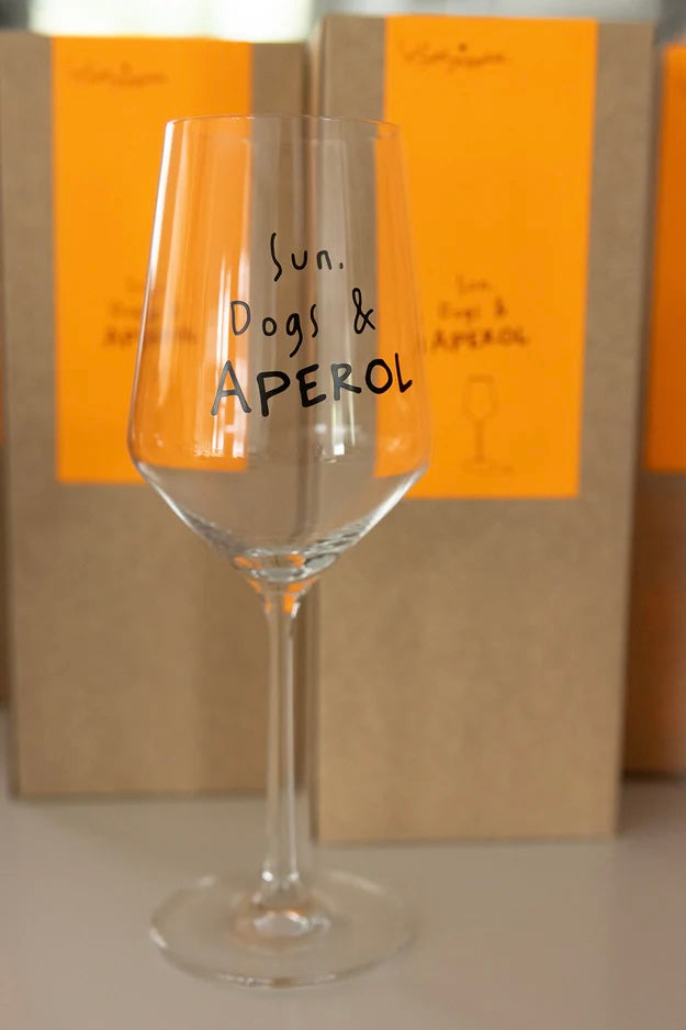 "Sun, Dogs & APEROL" Glass
