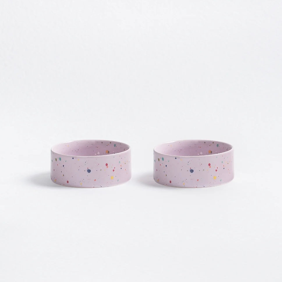 New Party Pet Bowl set of 2 Lilac
