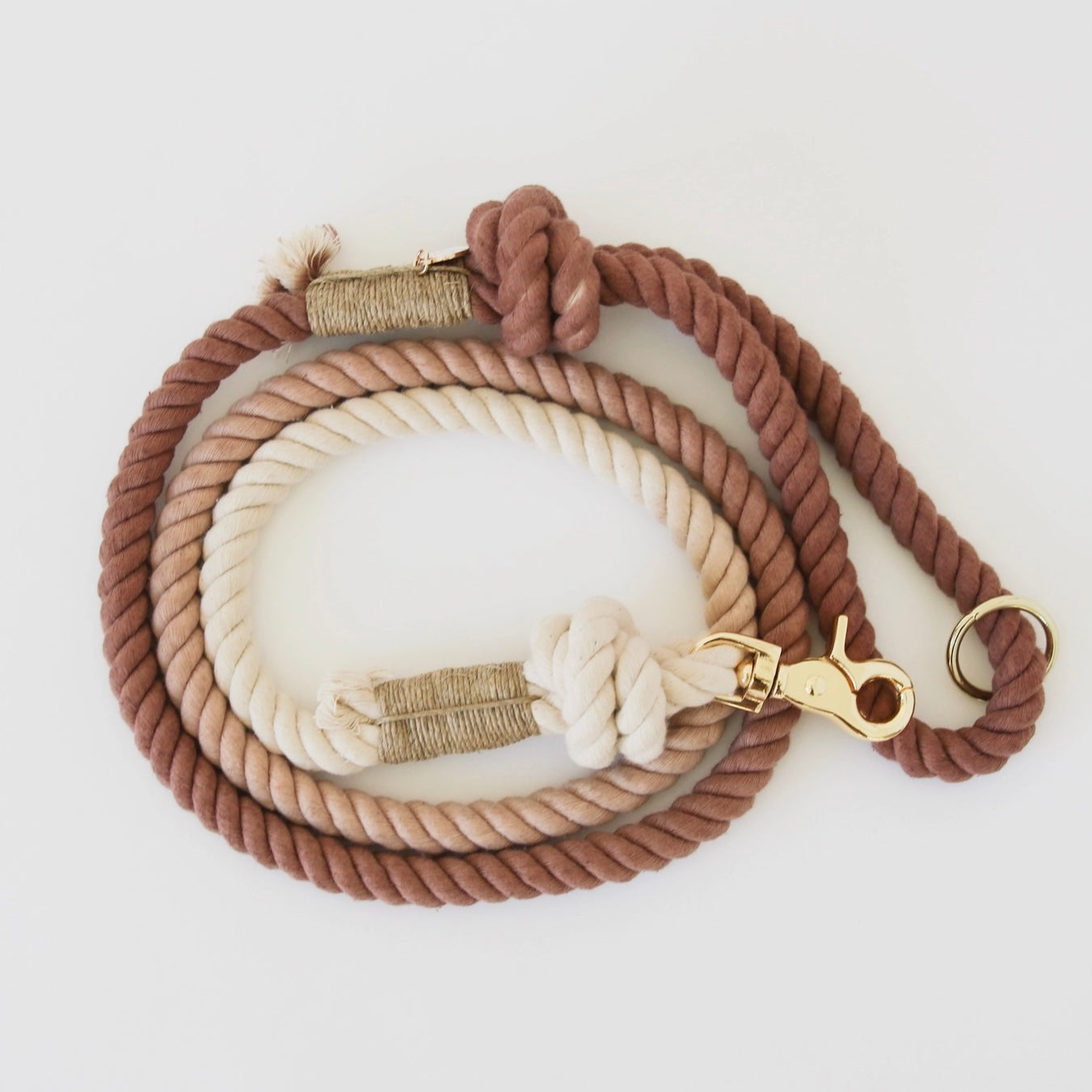 Freihändige Hundeleine aus Seil, Café con leche