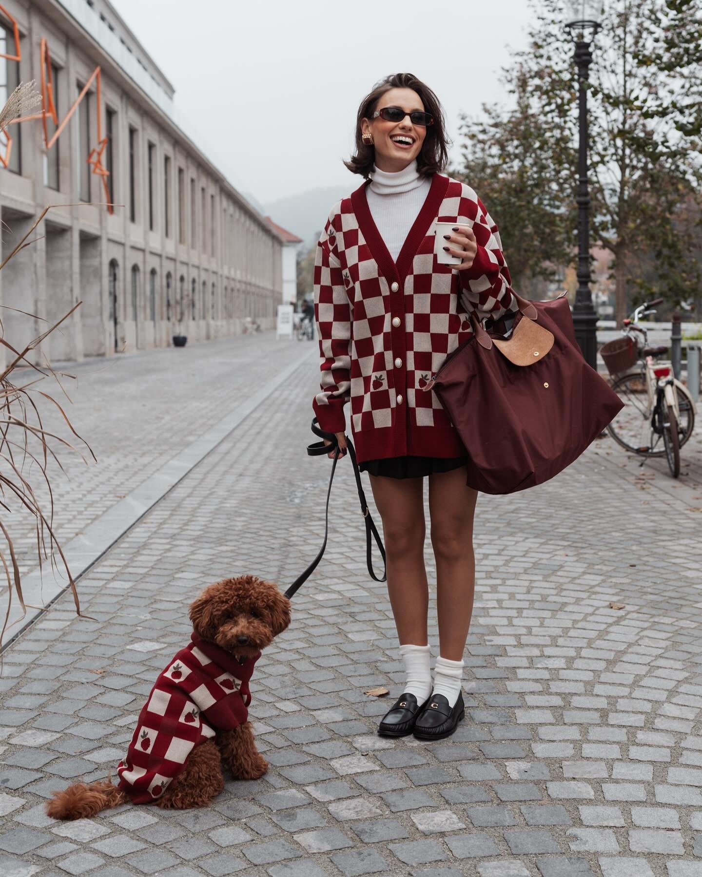 Strawberries cardigan for dogmoms