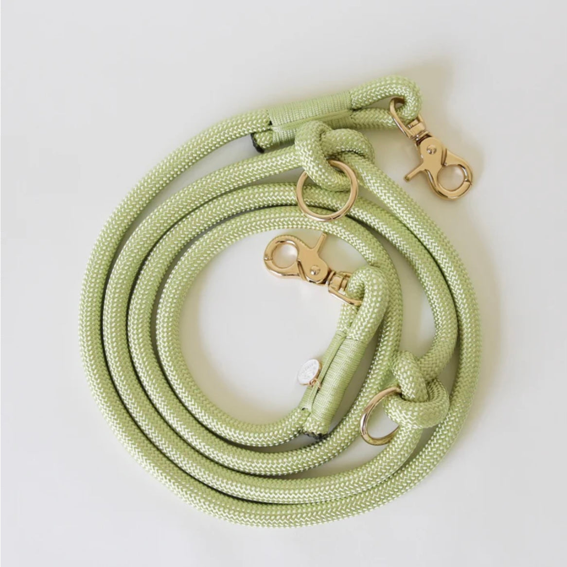 Hands Free Braided Leash Lime green