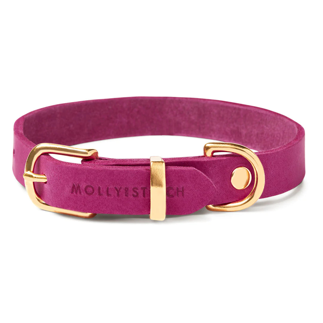 Hundehalsband Flamingo aus Butterleder