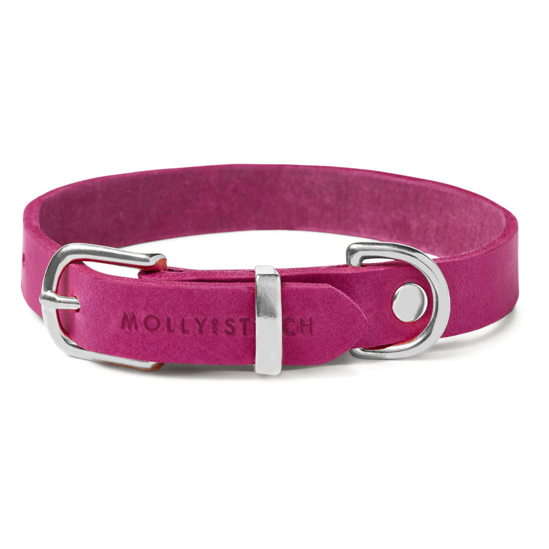 Hundehalsband Flamingo aus Butterleder