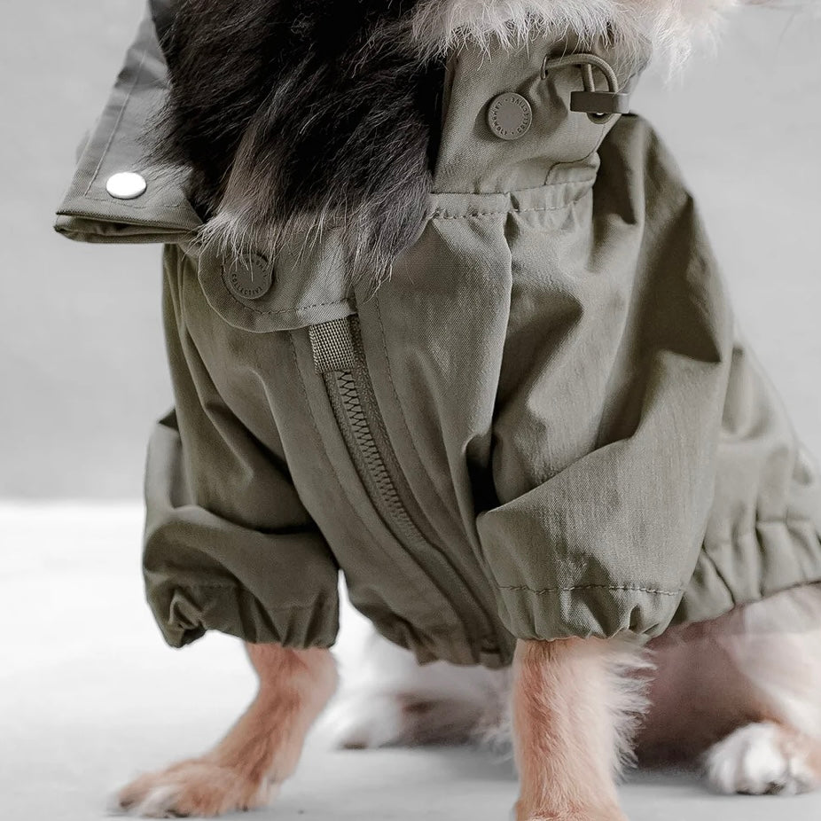 Brooklyn Dog raincoat green