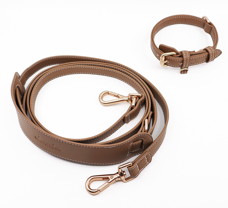 Set of Collar & Leash Golden Hour