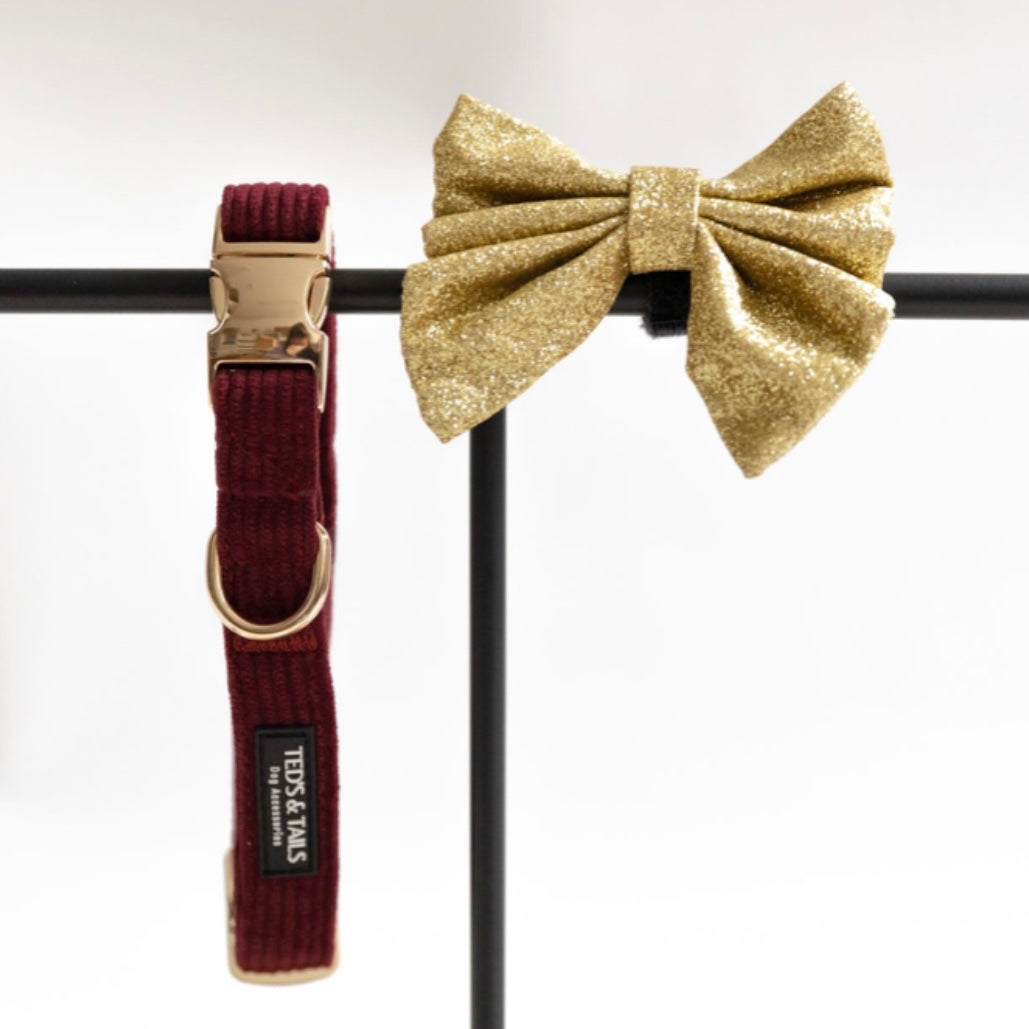 Dog Bow-Tie Golden glitter