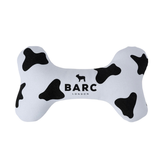 Cow Squeaky Dog Bone Toy