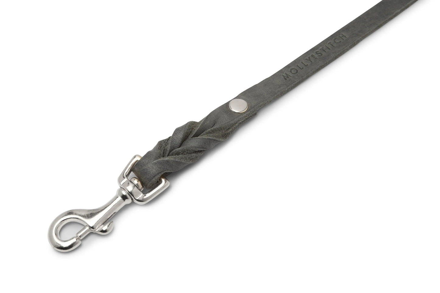 Butter leather city dog leash Timeless Grey