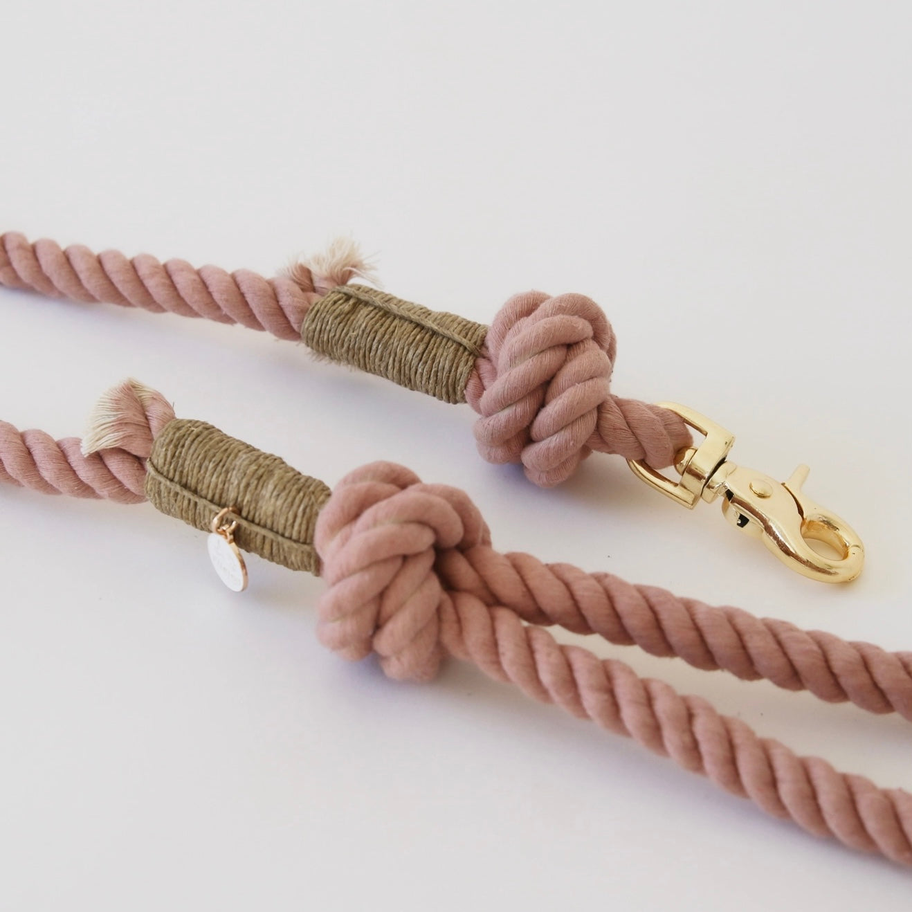 Hands Free Dog Rope Leash rose water