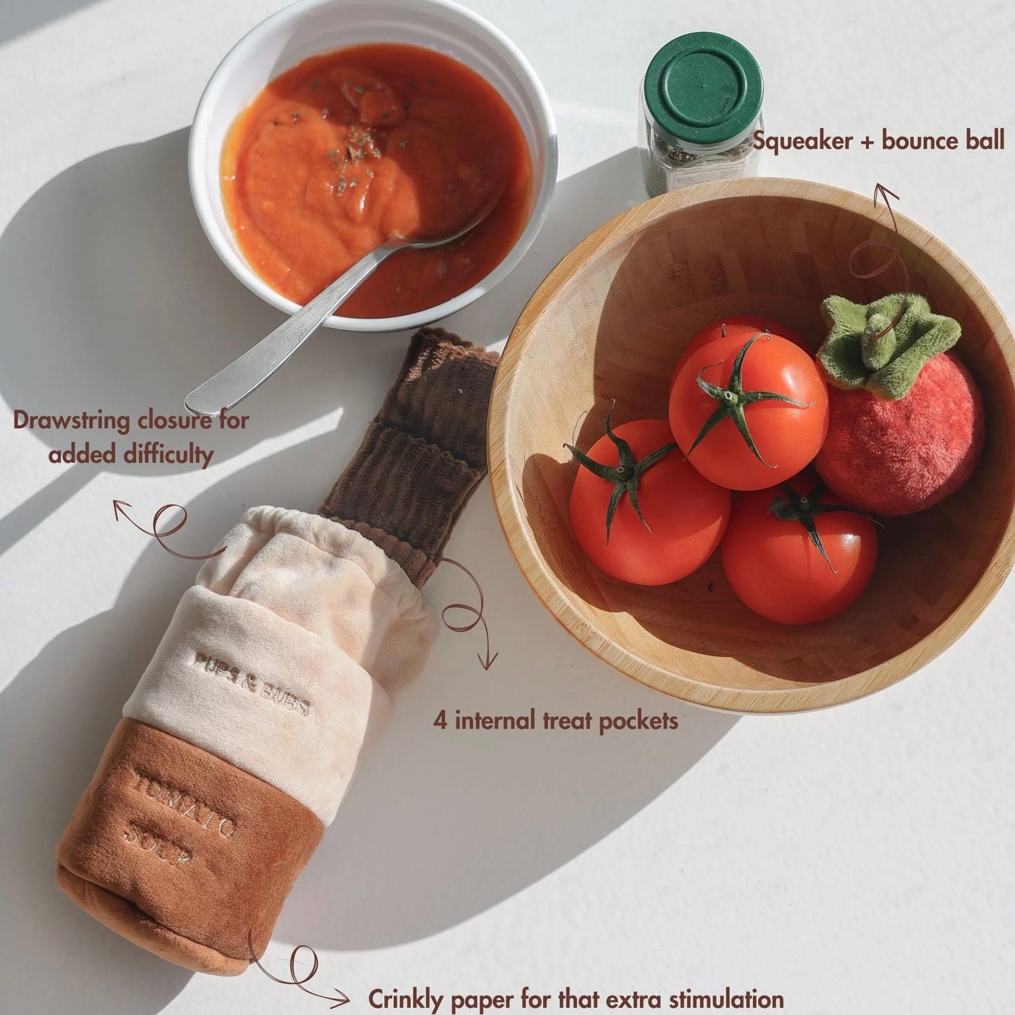 Tomato Soup Nosework Toy