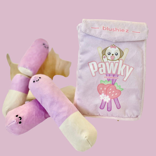 Strawberry Pawky Interactive/Nosework 4 Piece Dog Toy