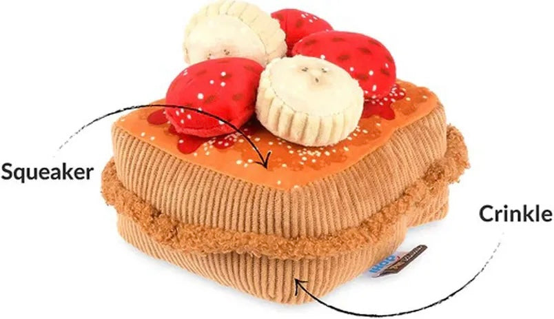Thick 'N Fluffy French Toast Dog Toy