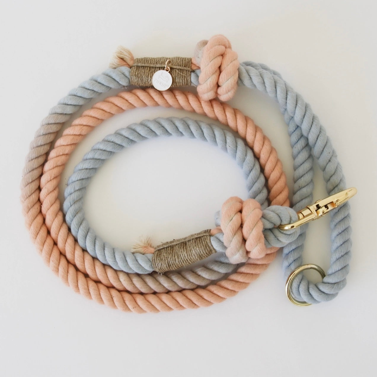 Hands Free Dog Rope Leash sunset sherbet