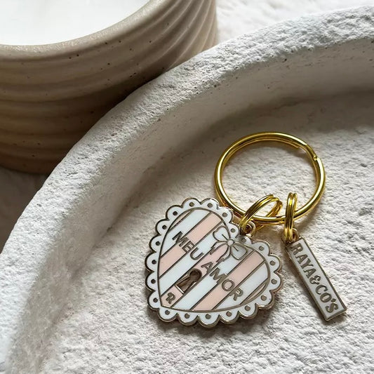 Meu Amor Rose – Personalized Brass Dog ID Tag (Limited Edition)