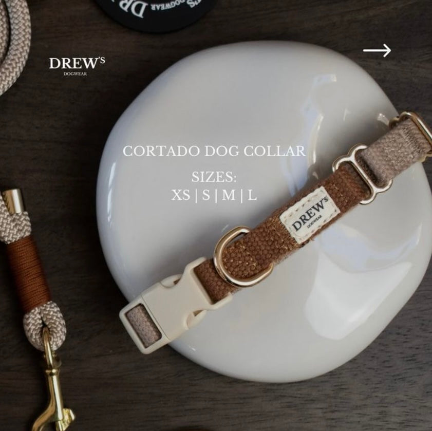 Cortado Dog Collar beige/brown