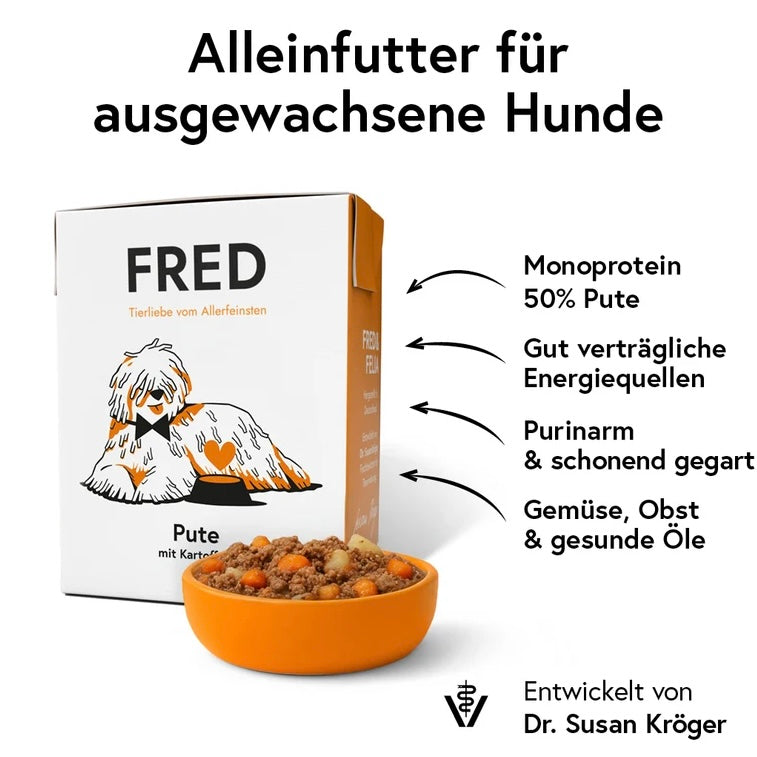 FRED Turkey with Potatoes – Highly Digestible Monoprotein Wet Dog Food