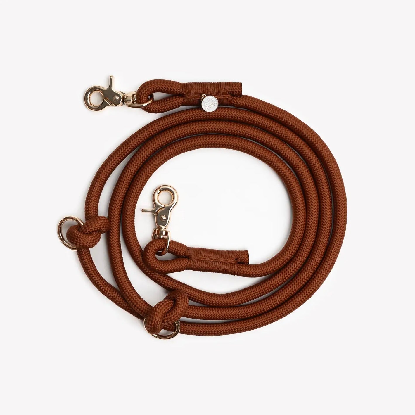 Hands Free Braided Leash clay