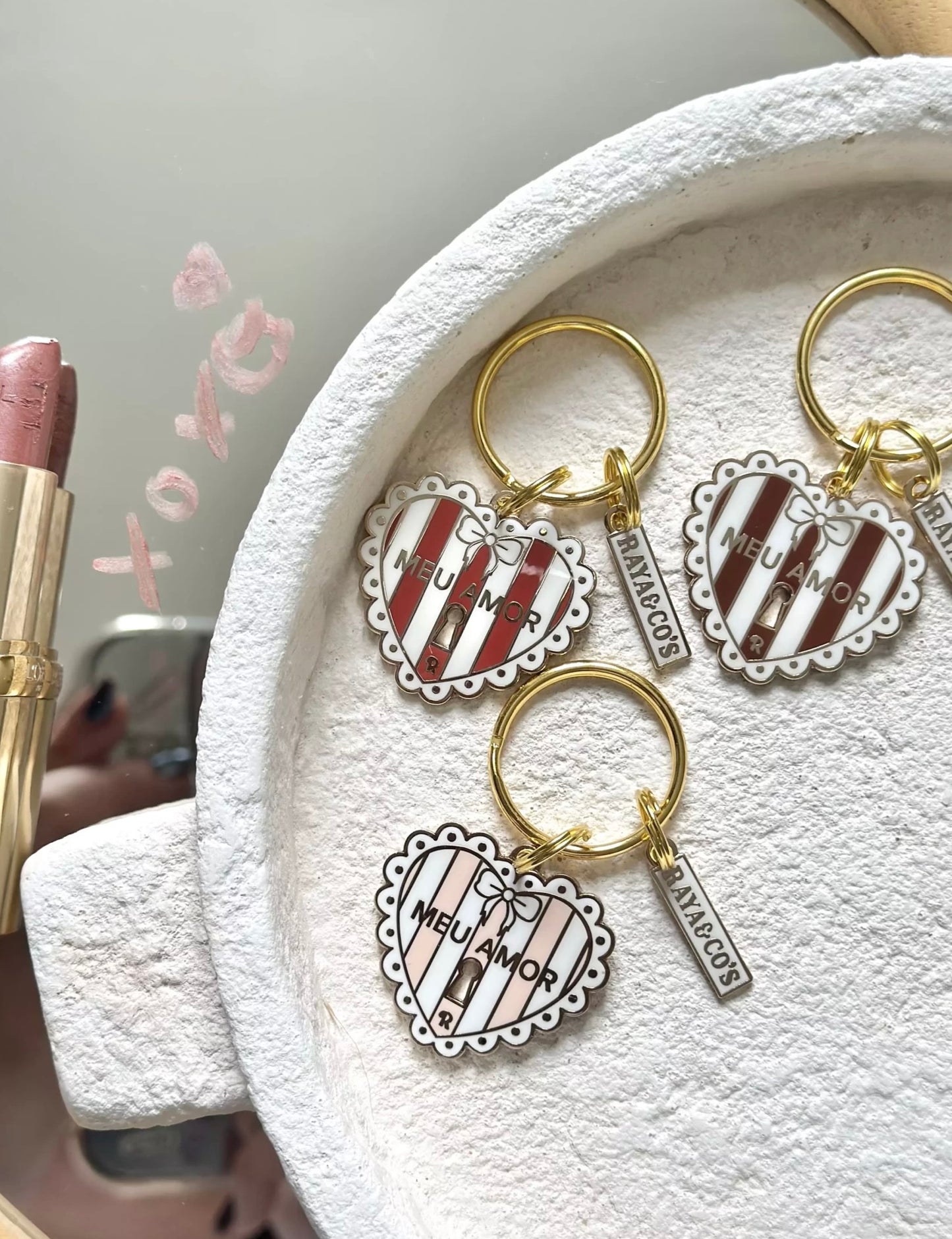 Meu Amor Rose – Personalized Brass Dog ID Tag (Limited Edition)