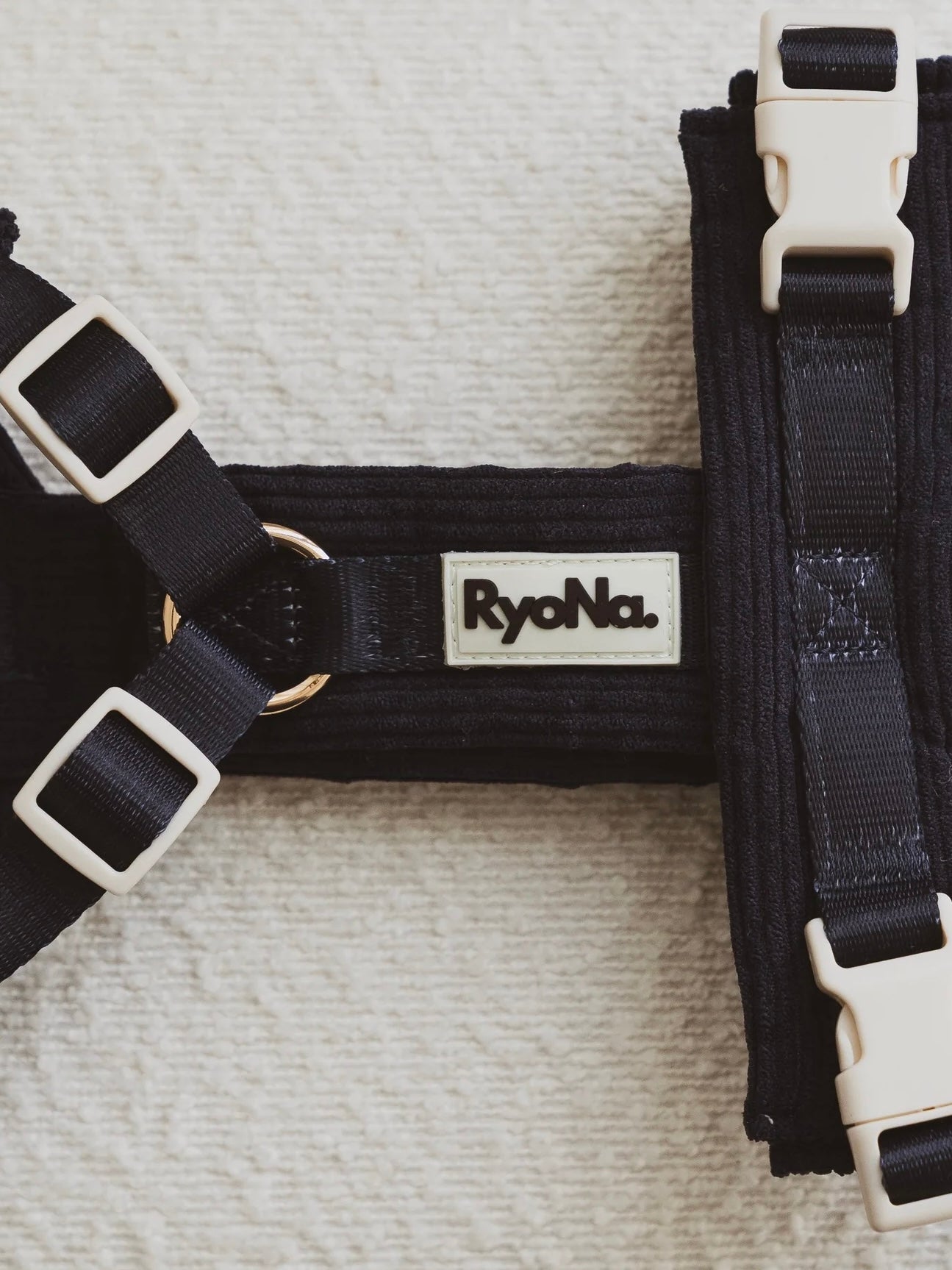 Soft Ribbed Velour Y-Design Dog Harness Navy Blue