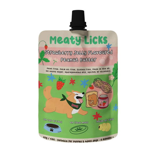 Strawberry Jam Peanut Butter Pouch for Dogs
