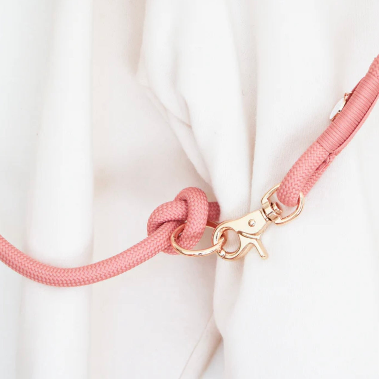 Hands Free Braided Leash Rose