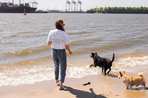 DOGS AND WINE MAKE ME FINE T-SHIRT