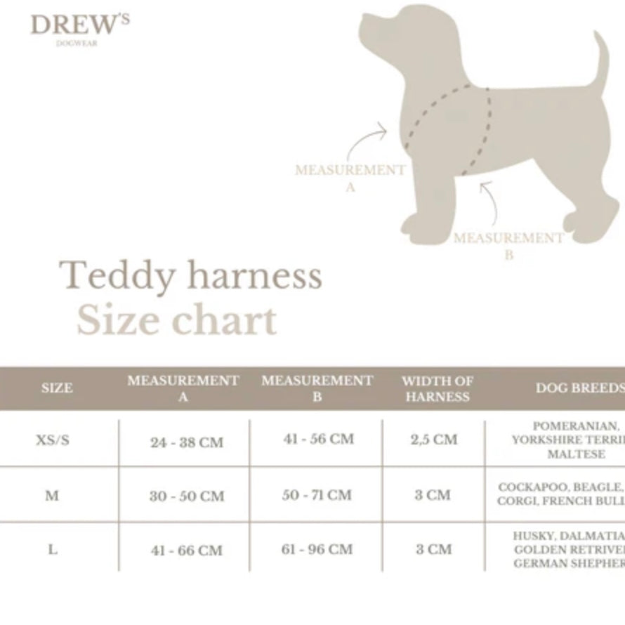 Dog Harness Teddy beige