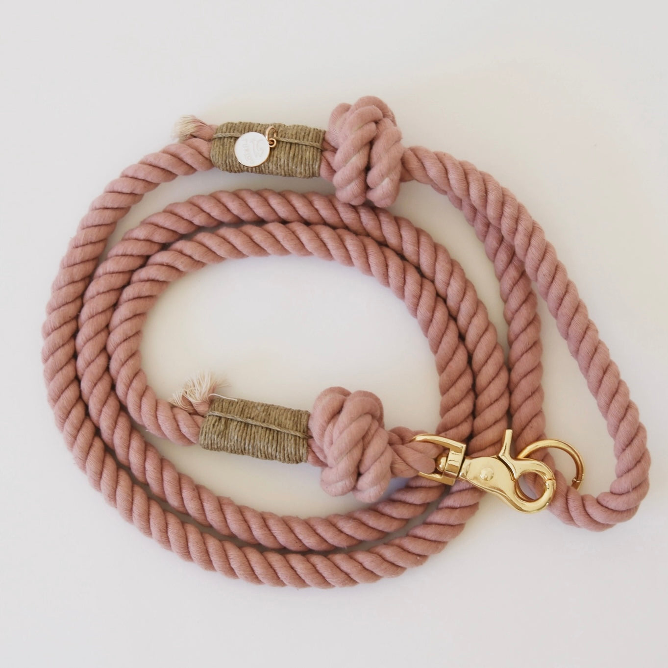 Hands Free Dog Rope Leash rose water